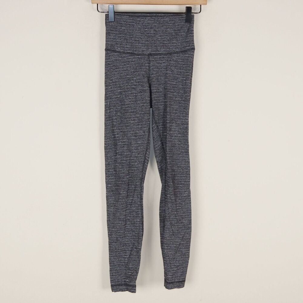 Lululemon High Times Pant Coco Pique Black Leggings Womens Sz 4